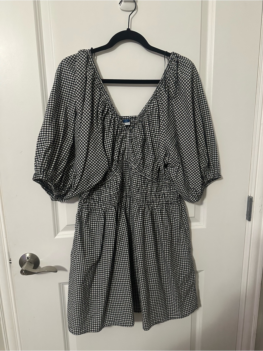 Old Navy Black and White Gingham Mini Dress
